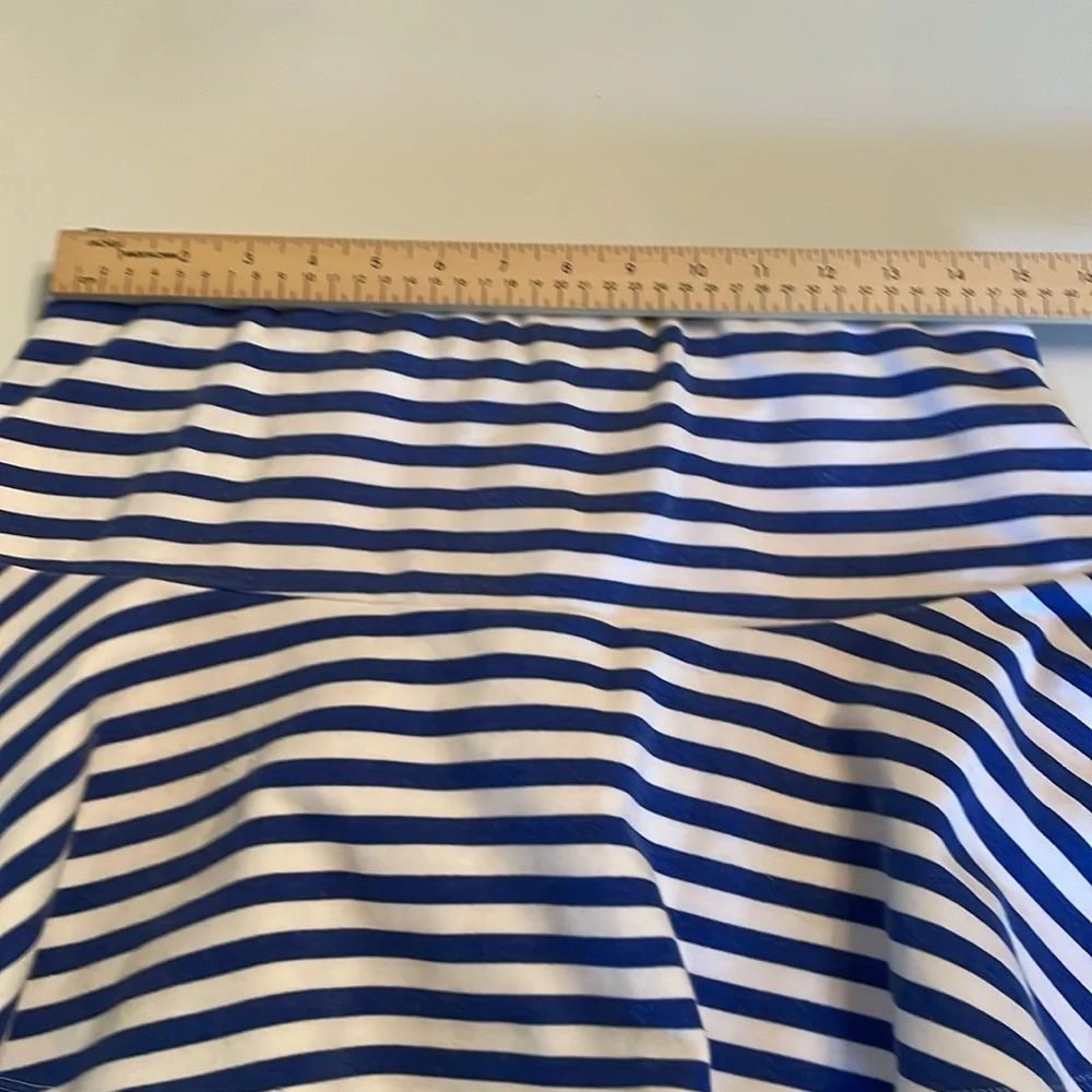 Justice Skirt Skort Blue and White Stripe Skirt Skort